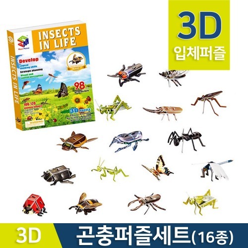 3D입체 곤충퍼즐세트(16종)